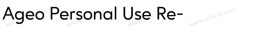 Ageo Personal Use Re字体转换 Ageo Personal Use Re字体转换